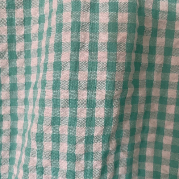 Mint green gingham wrap dress - Picture 7 of 7